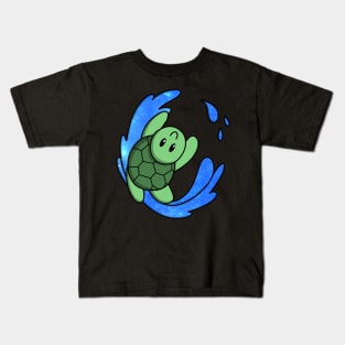 Turtle's Sparkly Wave Kids T-Shirt